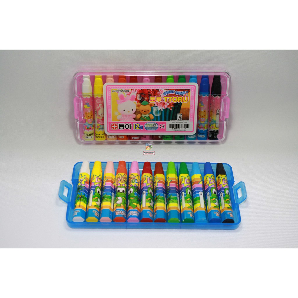 ออยพาสเทล / DONGA Crayons 12 สี DONGA / NON TOXIC / เกาหลี