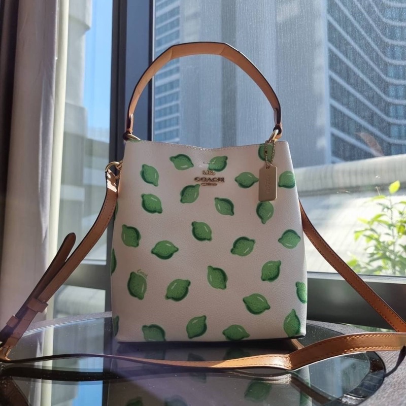 COACH 1625 SMALL TOWN BUCKET BAG WITH LIMEE PRINT