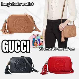 กุชชี่  GUCCI  กระเป๋าสุภาพสตรี/กระเป๋าสะพายข้าง/กระเป๋าสะพายไหล่/กระเป๋ากล้อง/สไตล์ล่าสุด/ยุโรปจัดซื้อ100%นำเข้า