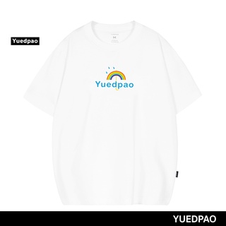 เสื้อยืดผ้าฝ้ายพิมพ์ลายขายดีYuedpao ยอดขาย No.1 รับประกันไม่ย้วย 2 ปี ผ้านุ่ม เสื้อยืดเปล่า เสื้อยืด Oversize White ame