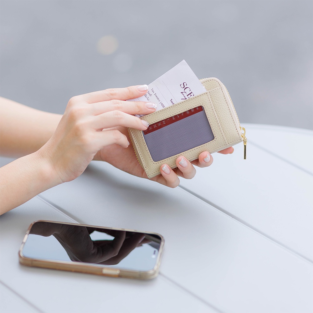 Mini Zip Purse กระเป๋าหนังวัวแท้ - rainbobag - ThaiPick