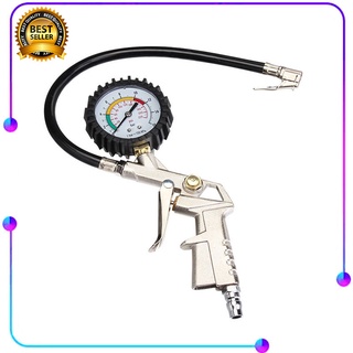 ปืนเติมลมยาง Tire pressure test gun เครื่องวัดลมยาง มีไฟแสดงที่หน้าจอ 0-220 psi 0-16Bar เครื่องเติมลมยาง