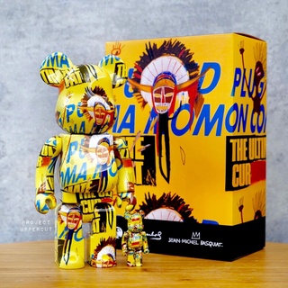 BE@RBRICK 400%+100% ANDY WARHOL x JEAN-MICHEL BASQUIAT # 3 [New]