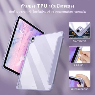 GOOJODOQ 🇹🇭 เคสไอแพด สำหรับ iPad Pro11 Air4 Air5 gen10 ​​10.9 gen9 8 7 10.2 Case ฝาครอบอะคริลิคใส