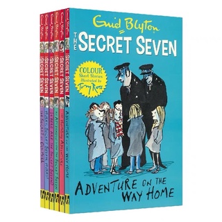 Enid Blyton Secret Seven Colour Short Stories Collection (6 Books) Full Color Illustrated English Bridge Book, Ages 6+