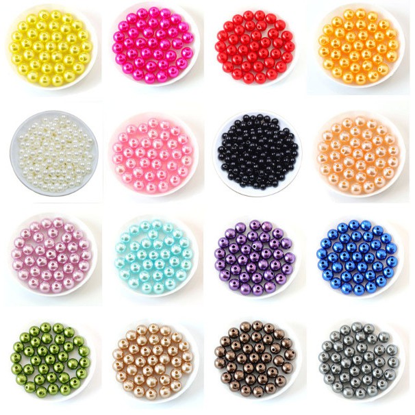 Spacer ลูกปัดABS ขนาด 4/6/8 มม. พลาสติกอะคริลิค เหมาะสำหรับ DIY เครื่องประดับ