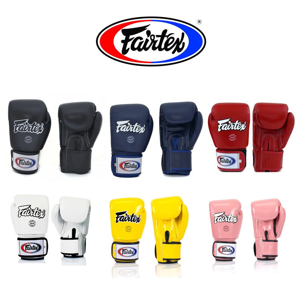 Fairtex Muay Thai Boxing Gloves BGV1 Genuine Cow Leather Plain Color นวมชกมวยแฟร์เท็กซ์ หนังแท้ สีพื้น