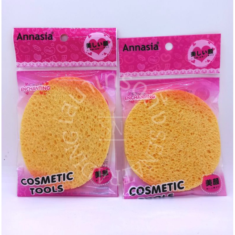 พัฟฟองน้ำล้างหน้า รูปไข่ใหญ่/หน้ากลมใหญ่/ทรงสี่เหลี่ยม Annasia Cosmetic Tools