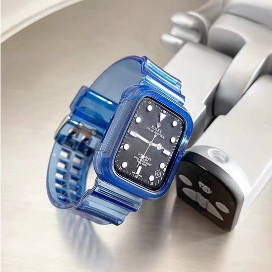 สายนาฬิกาข้อมือ แบบใส สําหรับ iwatch7 41 มม. 45 มม. iwatch series 7 6 se 5 4 3 40 มม. 44 มม. 38 มม. 42 มม. - รูปที่ 2
