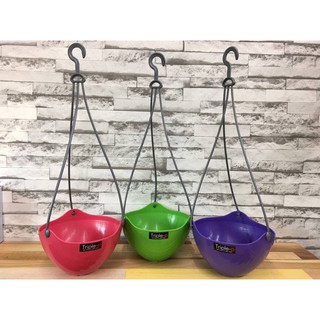 กระถางกลมสีหวาน แบบแขวน 20x12cm