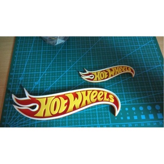 Hot Wheels โลโก้ 3 สี (ขนาด 160 มม. x 50 มม. x 8 มม.)