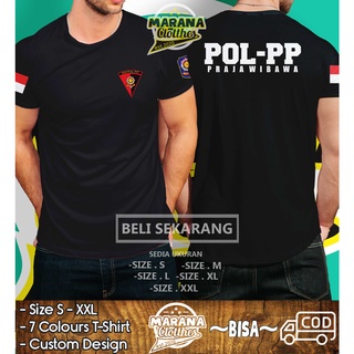 เสื้อยืดวินเทจเสื้อยืด พิมพ์ลาย Satpol PP Praja Wibawa Full Patch DistroS-5XL