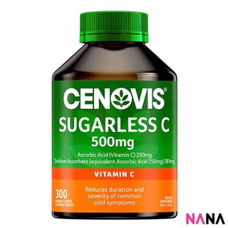 Cenovis Vitamin C 500mg Sugarless 300 Chewable Tablets วิตามินซี 500มิลลิกรัม ไร้น้ำตาล 300 เม็ดสำหรับเคี้ยว (หมดอายุ:05 2025)