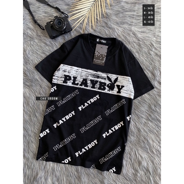 พร้อมส่ง เสื้อยืดเพย์บอย งานสกรีน สวยมากกก
