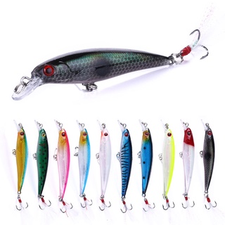 เหยื่อตกปลาเหมือนจริง 1 ชิ้น 9 ซม / 8 กรัม Hengjiaเหยื่อตกปลาเหมือนจริง Minnow Fishing Lure