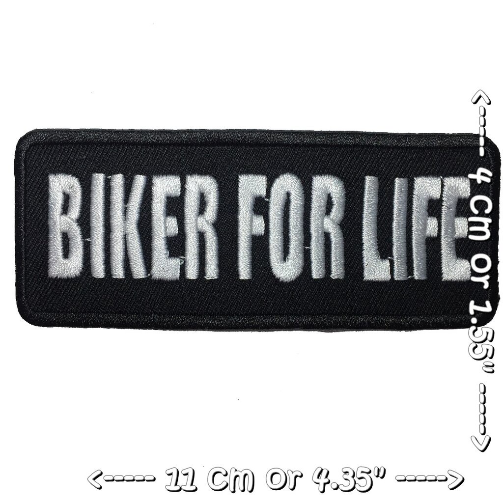 Biker for Life Racing ตัวรีดติดเสื้อ อาร์มรีด อาร์มปัก ตกแต่งเสื้อผ้า หมวก กระเป๋า แจ๊คเก็ตยีนส์ Quote Embroidered Ir… ราคา ถูกที่สุด ดีลบีเคเค แกลเลอรีภาพที่ 2