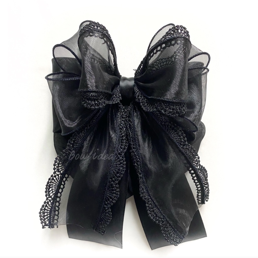 hair bow เน็ตติดผม คลุมผม โบว์ติดผม กิ๊บติดผม อุปกรณ์ตกแต่งผม โบว์ใหญ่ โบว์พยาบาล เครื่องประดับผม แฟชั่น โบว์ผ้าลูกไม้