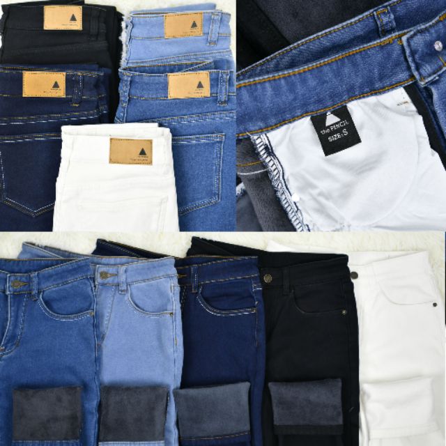 Thepencil กางเกงยีนส์บุขน ติด-10 ทรงกระบอกเล็ก Slim Fit มีไซส์ถึงเอว36 รุ่น Denim Series