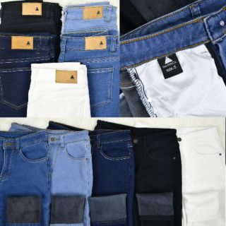 กางเกงยีนส์บุขน ติด-10 ทรงกระบอกเล็ก Slim Fit รูปถ่ายจากสินค้าจริง รุ่น Denim Series