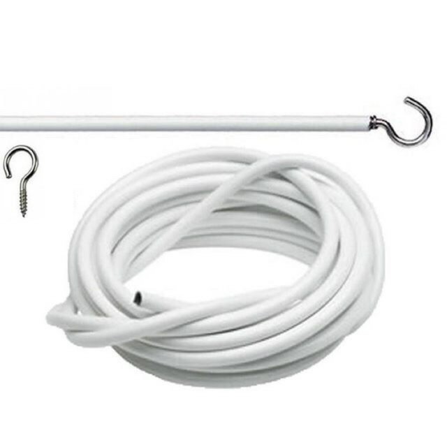 ลวดสลิง ลวดใส่ผ้าม่าน ลวดผ้าม่าน สายใส่ผ้าม่าน พร้อมส่ง (ยาว 1 - 5 เมตร)