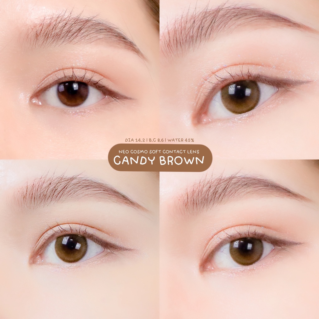 Candy Brown / คอนแทคเลนส์ Neo Cosmo สีน้ำตาล ขอบดำบางๆ ขนาดมินิ สายเกาหลี ห้ามพลาด มีส่งด่วนใน กทม. รูปที่ 5