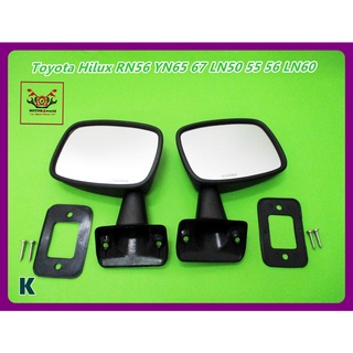 TOYOTA HILUX RN56 YN65 YN67 LN50 LN55 LN56 LN60 year 1983-1988 RH&amp;LH DOOR MIRROR "BLACK" SET // กระจกมองข้าง สีดำ ครบชุด