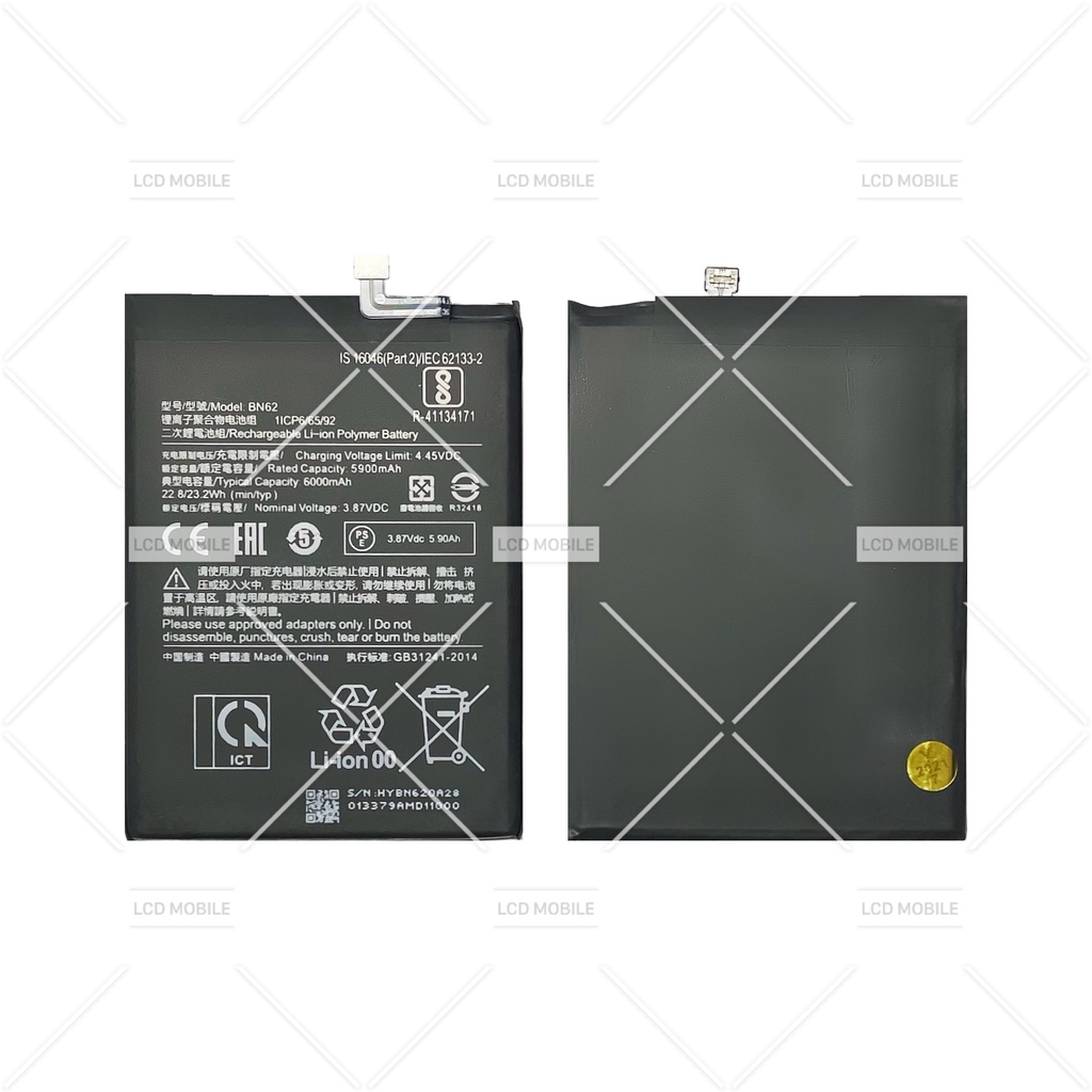 แบตเตอรี่ | Xiaomi Redmi 9T,Poco M3,Redmi Note9 (4G) | BN62 | Phone Battery | LCD MOBILE