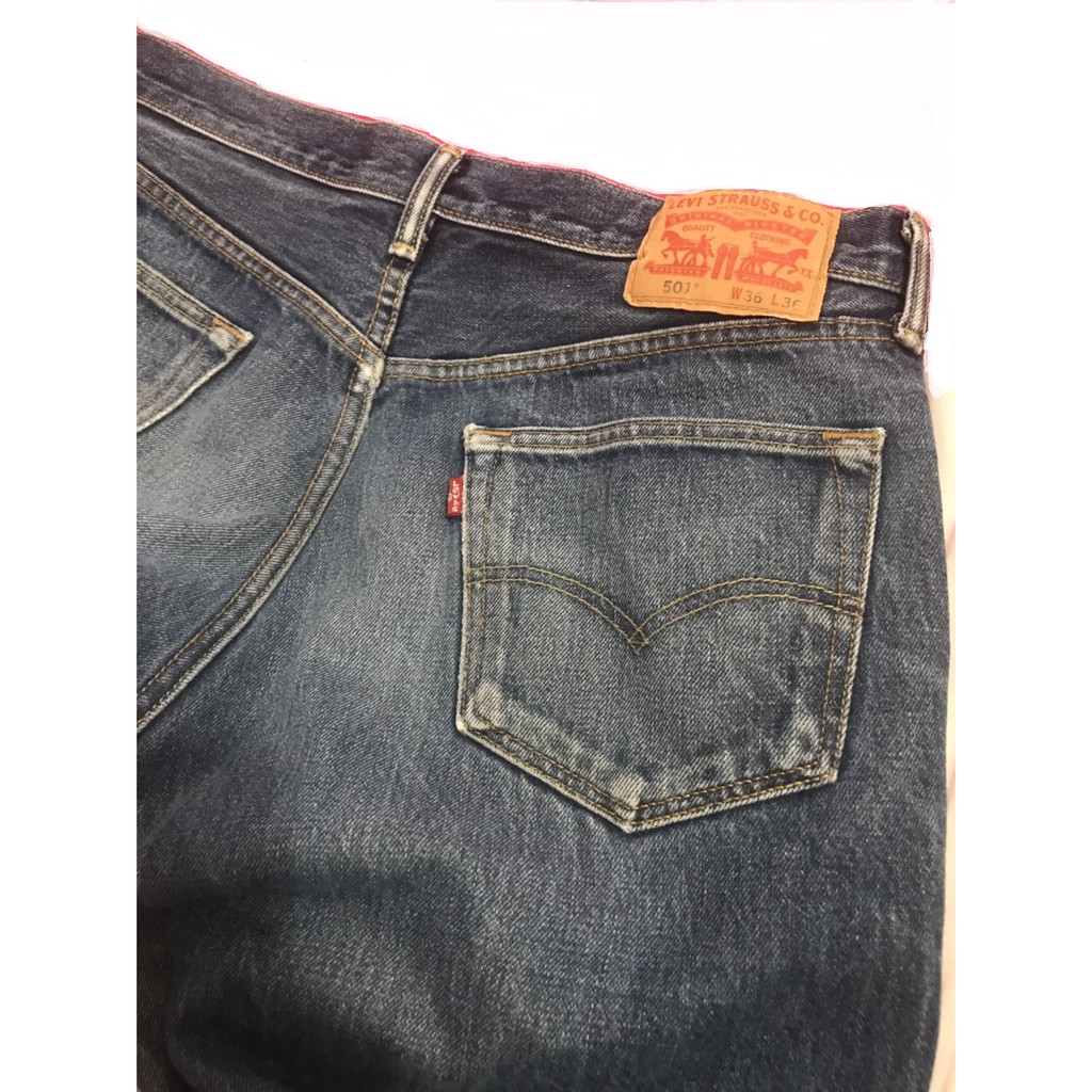 Levi's 501  W36L36 Made in MEXICO มือสอง สภาพ 50% ใช้นาน คุ้มราคาแน่นอน พร้อมส่ง