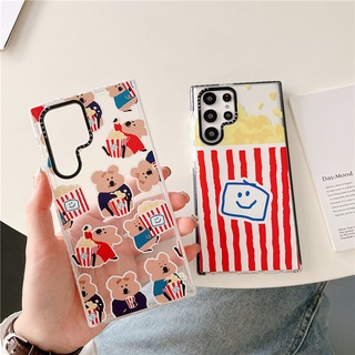 CASETIFY เคสโทรศัพท์มือถือแบบนิ่ม TPU ใส กันกระแทก ลายหมี พริกไทย กระดิ่ง แฟชั่น สําหรับ Samsung Galaxy S23 Ultra Plus S22 Ultra S20 S21 Ultra Plus S20+