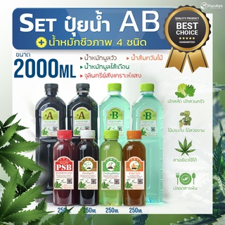 SET AB สุดคุ้ม ธาตุอาหารพืช AB + น้ำหมักชีวภาพ 4 ชนิด เร่งการเจริญเติบโตและป้องกันศัตรูพืช 250ml ผัก ต้นไม้ ปุ๋ย