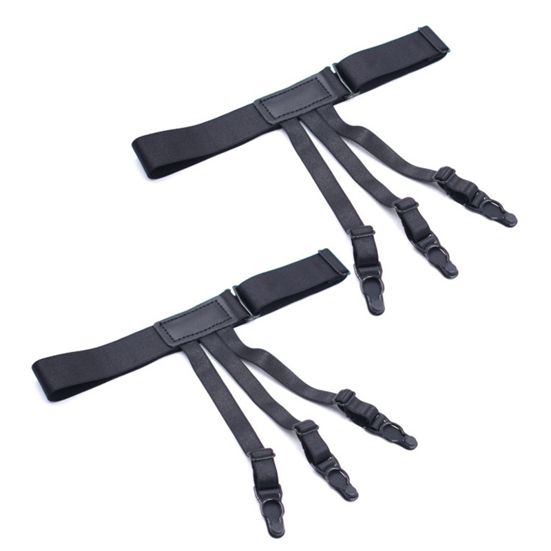 XU 2 ชิ้นชุดขายืดหยุ่น Suspenders พลาสติกล็อค Clamps เสื้อ Stays ผู้ถือสายรัด