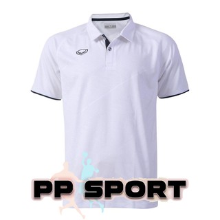 เสื้อโปโลชายสีขาว Grand Sport รุ่น 072041 ผ้า Polyester S-3XL(4L)