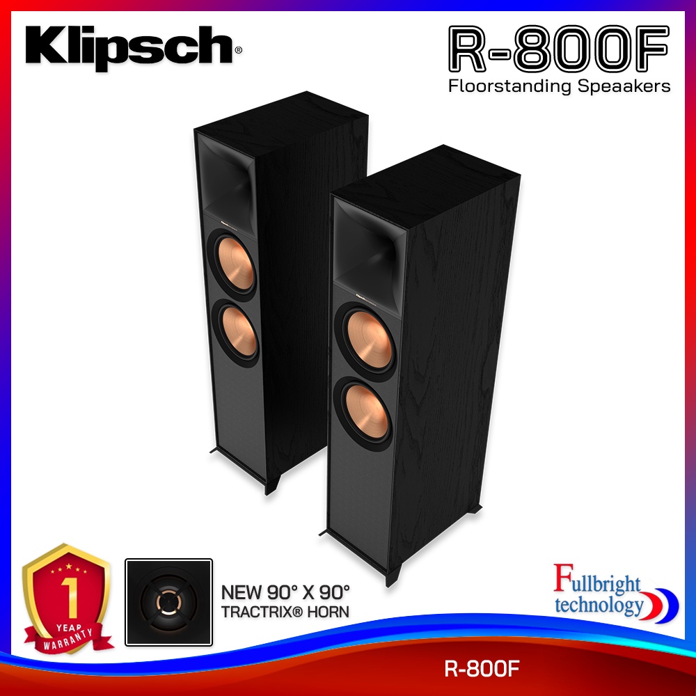 Klipsch R-800F Floorstanding Speaker ลำโพงตั้งพื้น ดอกลำโพงขนาด 2x8 นิ้ว รับประกันศูนย์ไทย 1 ปี
