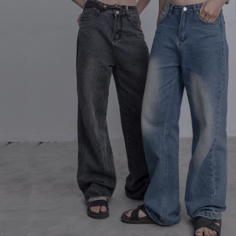 กางเกงยีนส์ขากว้าง Blue Berry JEANS