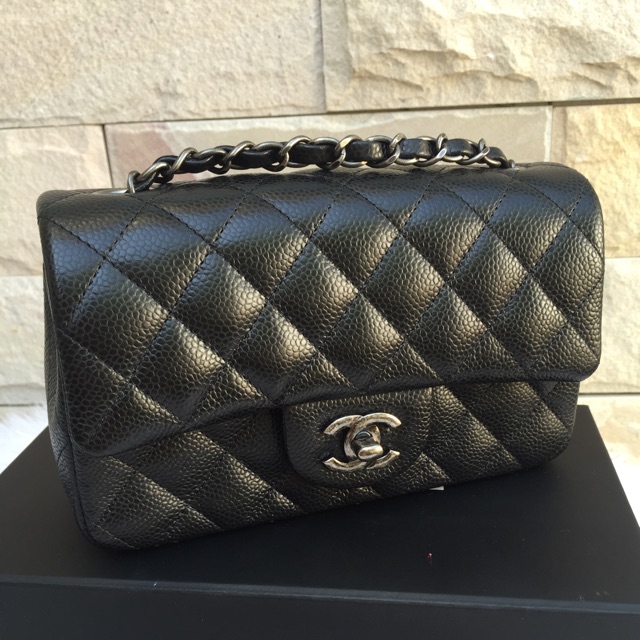 Hot!! New Chanel Mini 8 15B ดำ caviar RHW holo 21xxxxxx