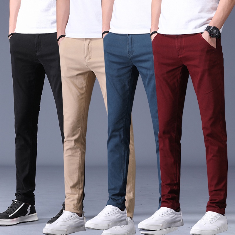 Seluar Slack Lelaki Slim Fit Casual Long Pants Men Office Pants Men Black Seluar Lak Pants กางเกงเกา