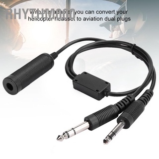 Rhythm000 Helicopter to General Aviation Headset Adapter Cable - David Clark AVCOMM  U 174