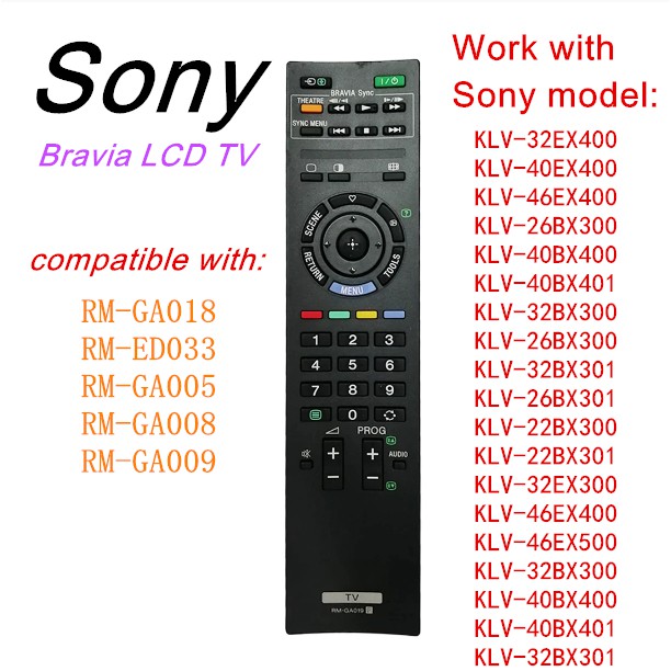 ใหม่ RM-GA019 รีโมทคอนโทรลสําหรับ Sony Bravia TV RM-ED033 KLV-26BX300 KLV-32BX300 KLV-40BX400 40BX40