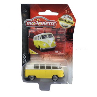 โมเดลรถเหล็ก รถสะสม Majorette Vintage cars Limited Edition Volkswagen VW T1 สี ขาวเหลือง