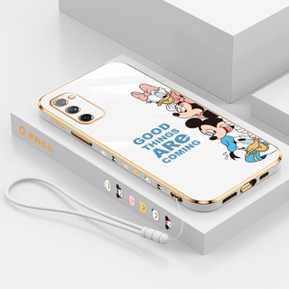 เคสโทรศัพท์มือถือ ซิลิโคน ขอบตรง ลายมิกกี้เมาส์ดิสนีย์ หรูหรา สําหรับ Samsung S10 S10plus S20 S20fe S20plus S20Ultra