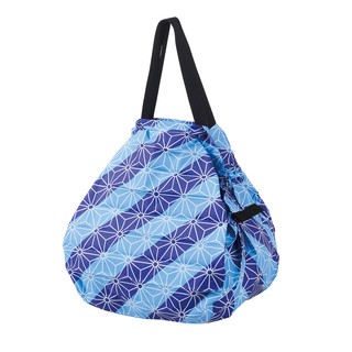 Shupatto Compact Bag รุ่น Tote ขนาด M สีน้ำเงิน ลาย Asa - ลายพิเศษ Japanese Pattern นำเข้าจากประเทศญี่ปุ่น