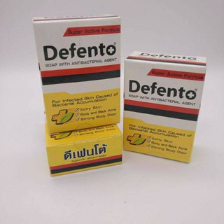 Defento(80G.)สบู่ดีเฟนโต้ สบู่อนามัย ผดผื่นคัน สิวที่หลัง กลิ่นตัว