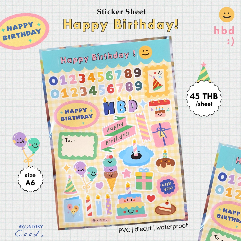 Sticker : Happy Birthday