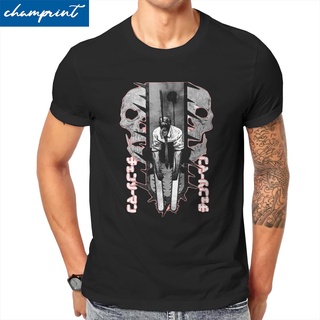 oversize T-shirt เสื้อยืดแขนสั้น ผ้าฝ้าย 100% พิมพ์ลายมังงะ Chainsaw Manga Art สําหรับผู้ชาย S-5XL