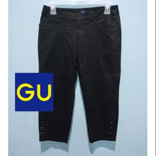 กางเกงผ้า ขา 5 ส่วนไซส์ S GU เครือ UNIQLO มือสอง