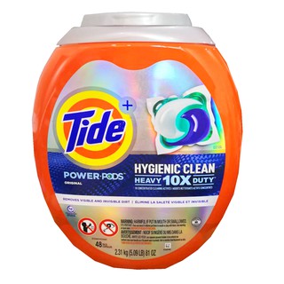 Tide POWER.PODS [ 48 เม็ด], Tide เจลบอลซักผ้า สูตร Heavy Duty กลิ่น Original  กำจัดสิ่งสกปรกทั้งที่มองเห็น/มองไม่เห็น