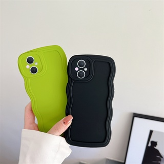 Phone Case OPPO A77 Reno8 Z Reno7 Z Reno 8 7 Pro 5G เคส High Quality Liquid Silicone Soft Casing Simple Big Wave Shape Solid Color Back Cover 2022 เคสโทรศัพท์