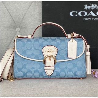 coach kleo คอลเลคชั่นใหม่ สะพายข้างหลายสี  ยีนส์