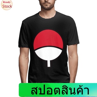 เสื้อยืดแขนสั้น New Special Offer 100% Cotton Mens Short Shirt T-shirt Uchiha Clan Crest Symbol Sharingan Sasuke Itachi