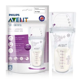 PHILIPS AVENT ถุงเก็บน้ำนมแม่ ขนาด 180ml 25 ชิ้น 1ถุง